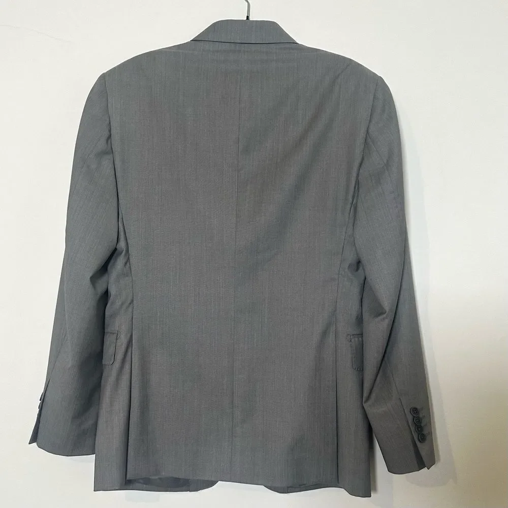 Saks‎ 5th Ave Black * Ermenegildo Zegna Wool Silk Sport Coat Blazer Sz 38 Office